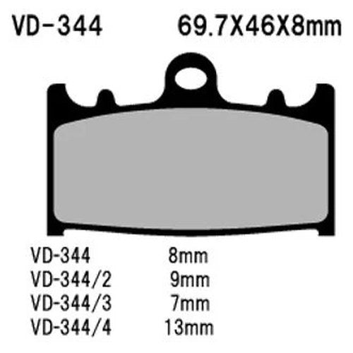 For Kawasaki Ninja ZX9R 98 Vesrah Front Organic Semi-Metallic Brake Pads