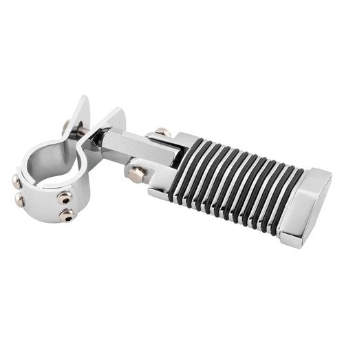 BikeMaster 171213 Chrome Frame Rail Clamp Driver's Foot Pegs