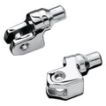 For Yamaha Bolt 2014-2016 Kuryakyn Tapered Foot Peg Adapters Chrome