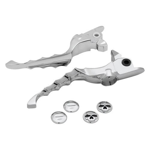 For Harley-Davidson Road King 2017-2021 Kuryakyn 1984 Zombie Chrome Levers