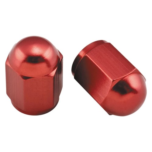 BikeMaster 151689 Red Valve Caps