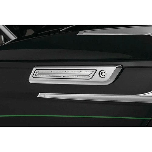For Harley-Davidson Road King 14-21 Kuryakyn 5476 Chrome Saddlebag Hinge Accents