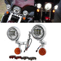 LED Turn Signal Spot Fog Light Bracket Fit For Harley Road King Flhx 1994-2024