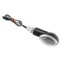 BikeMaster 266017 Mini-Stalk Black Turn Signal w Clear Lenses