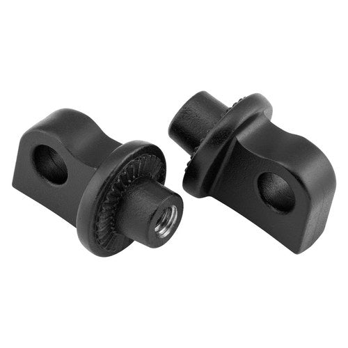 Kuryakyn 8898 Satin Black Splined Foot Peg Adapters