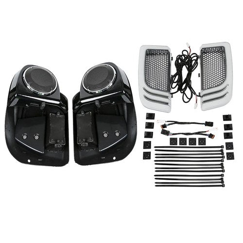 LED Lower Vented Leg Fairings Speakers & Light Fit For Harley Touring 2014-2024