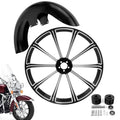 23x3.5" Front Wheel Rim Dual Disc Hub & Fender Fit For Harley Road Glide 1997-13