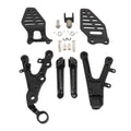 Black Front Rider Foot Rest Pegs Brackets Fit For Yamaha Yzf R6 2006-2016