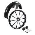 26'' Front Wheel Rim Dual Disc Hub + Fender Fit For Harley Street Glide 14-23