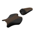 Black+Orange Driver & Passenger Pillion Seat Fit For Yamaha Yzf R6 YZFR6 17-2022