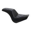 Black+Blue Rider Passenger Seat Fit For Harley Softail Street Bob Standard 18-23