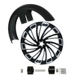 26x3.5 Front Fender & Wheel Rim Dual Disc Hub Fit For Harley Street Glide 97-13