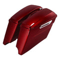 4'' Stretched Saddlebags Fit For Harley Touring Glide 14-23 Velocity Red Sunglo