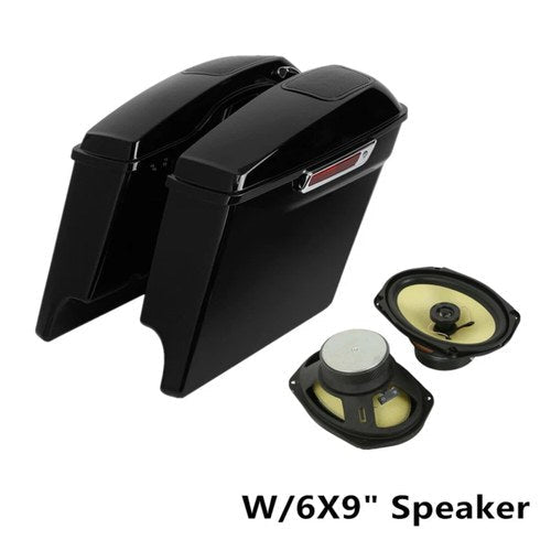 5'' Stretched Saddlebags + 6x9'' Speaker Fit for 14-23 Harley Touring Road Glide