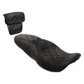 Driver Passenger Seat Backrest Pad Fit For Harley Touring Road Street Glide 14+
