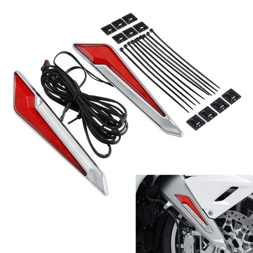 Front Brake Fork Mount LED Lights Fit For Honda Goldwing GL1800 GL 1800 2018-25