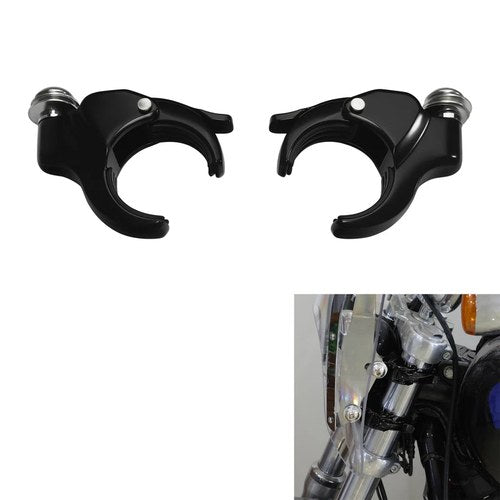 49mm Windshield Clamps Fit For Harley Dyna 06-2017 Softail 2018-UP XL1200X 16-22