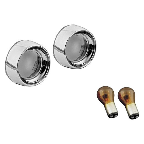 For Honda Fury 2010-2017 Kuryakyn 2270 Deep Chrome Dish Bezels w Smoke Lenses