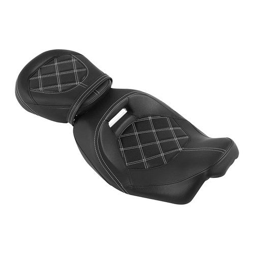 Driver & Passenger Seat Fit For Harley Electra Road Glide 09-23 Black + White