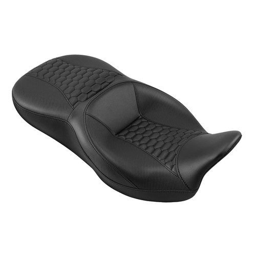 Driver Passenger Pillion Seat Fit For Harley Touring Street Glide 2009-23 Black