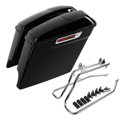 5'' Stretched Saddlebags w/ Bracket Fit For Harley Softail Heritage Deluxe 84-17