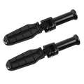 Black Rear Passenger Foot Pegs w/ Mount Brackets Fit For Harley Softail 2018-Up