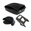 Chopped Trunk Backrest w/ 2-Up Mount Rack Fit For Harley Road Street Glide 09-13