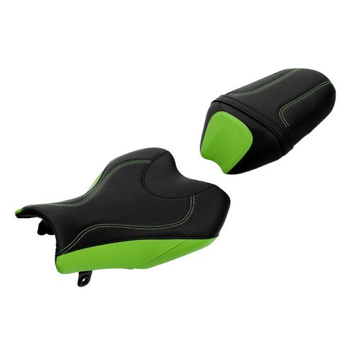 Black+Green Driver Passenger Seat Fit For Suzuki GSXR1000 Gsxr 1000 2009-2016