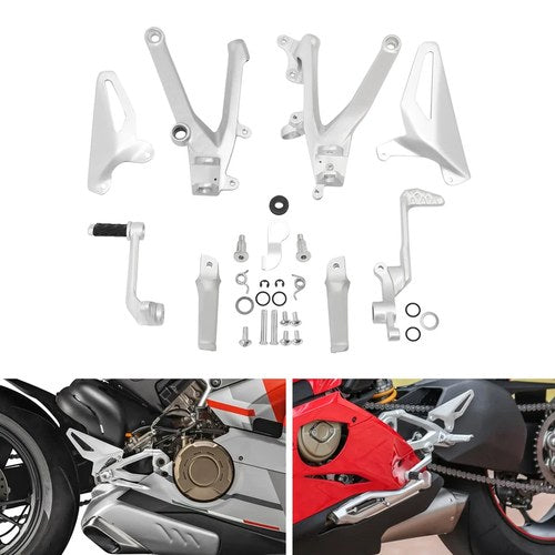Foot Pegs Footrest Brake Shift Lever Pedals Set Fit For Ducati Panigale V4 19-24