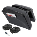 Vivid Black Hard Saddlebags w/ 5x7" Speakers Fit For Harley Touring 1994-2013