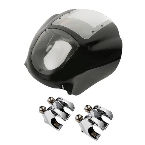 Black Quarter Fairing Windshield 39mm Fork Clamp Fit For Harley Sportster XL