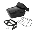 10.7'' Chopped Trunk Backrest Mount Chrome Rack Fit For Harley Touring 1997-2008