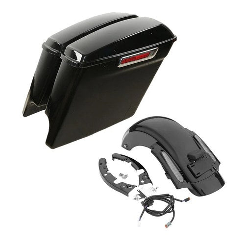 5" Stretched Extended Saddlebags & Rear Fender Fit For Harley Touring Cvo 09-13