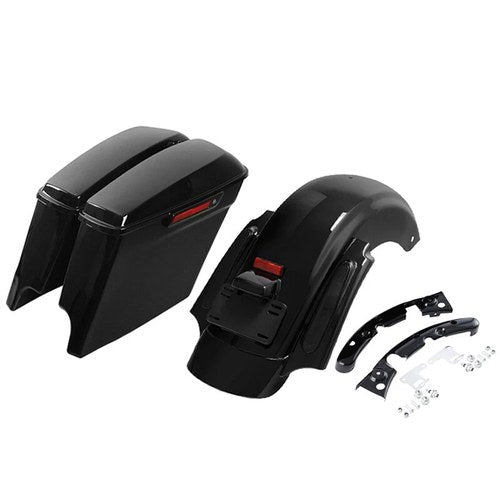 5" Stretched Saddlebags & Rear Fender Fit For Harley Street Road Glide 2009-2013