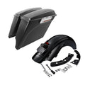 5" Extended Hard Saddlebags w/ LED Rear Fender Fit for Harley Touring Cvo 09-13