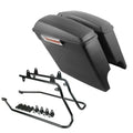 Matte Black Hard Saddlebags &Conversion Bracket Fit For Harley Softail 1986-2017
