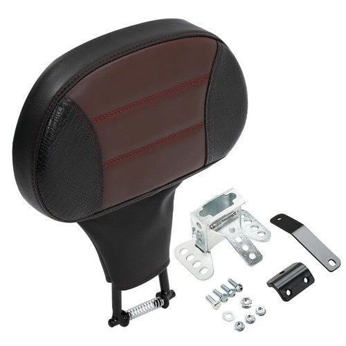 Black+Coffee Rider Driver Backrest Pad Fit For Harley Touring Road Glide 09-23