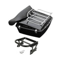 Chopped Trunk Pad 2Up Mount Rack & Luggage Rack Fit For Harley Touring 1997-2008