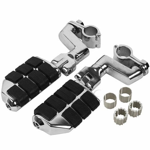 22mm-35mm Highway Foot Pegs Mount Clamps Fit For Harley Honda GL 1800 Aluminum