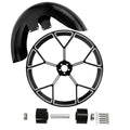 23'' Front Wheel Rim Dual Disc Hub &Front Fender Fit For Harley Touring 1997-13