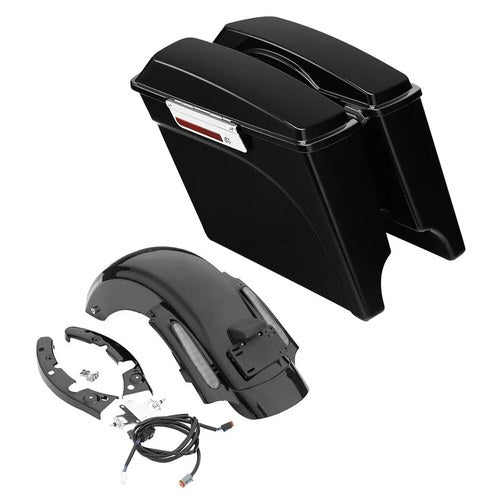 5" Stretched Saddlebags & Rear Fender Fit For Harley Electra Road Glide 09-13