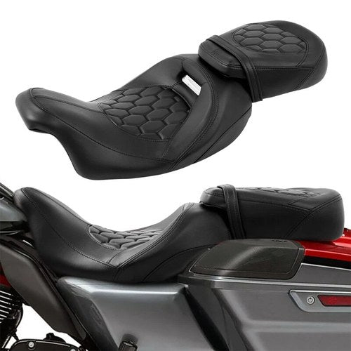 Driver Passenger Pillion Seat Fit For Harley Ultra Limited Electra Glide 2009-23