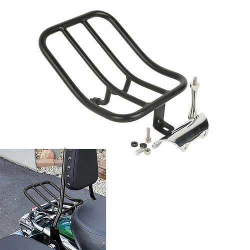 Black Solo Seat Luggage Rack Fit For Harley Touring Road King Flhr 1997-2008 07
