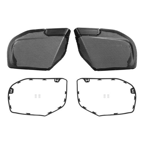 Front Fairing Black Speaker Grille Covers Fit For Harley Road Glide Fltrx 2024+