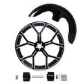 23''X3.5'' Front Wheel Rim Dual Disc Hub + Fender Fit For Harley Road King 97-13