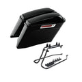 4" Stretched Saddlebags w/ Black Conversion Bracket Fit For Harley Softail 84-17