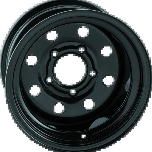 QuadBoss Steely Wheel 12x7 Inches Black Steel Off-Road Wheel - Part 608485