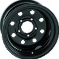 QuadBoss Steely Wheel 12x7 Inches Black Steel Off-Road Wheel - Part 608485