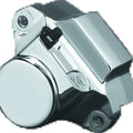 Bikers Choice Chrome Rear Brake Caliper Assembly with Pads for Harley Davidson