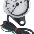 Bikers Choice 2.5 Inch Chrome Mini Tachometer with White Face for Custom Bikes